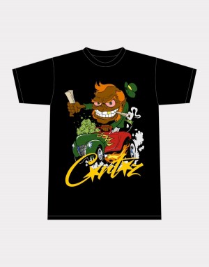 Black Corteiz Leprechaun 420 T-Shirt | UAE000031