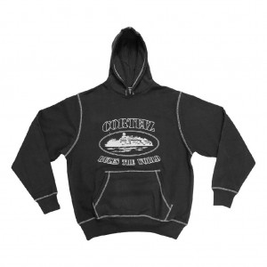 Black Corteiz Superior Hoodie | UAE000205