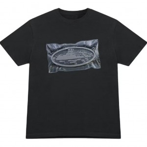 Black Corteiz Vacuum Sealed T-Shirt | UAE000039