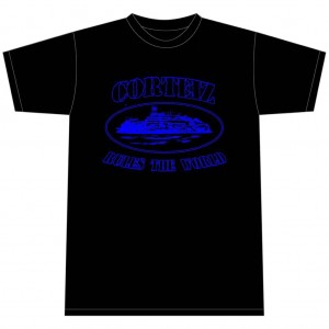 Black / Blue Corteiz Alcatraz T-Shirt | UAE000049