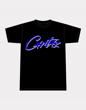 Black / Blue Corteiz Allstarz T-Shirt | UAE000051