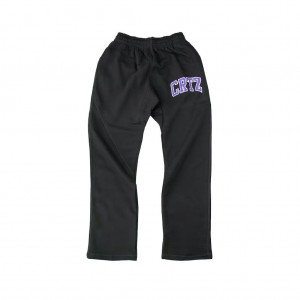 Black / Purple Corteiz Dropout Sweatpants | UAE000142