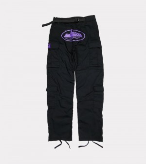 Black / Purple Corteiz Purp Guerillaz Cargos | UAE000221