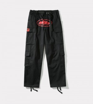 Black / Red Corteiz Purp Guerillaz Cargos | UAE000222