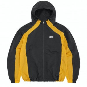 Black / Yellow Corteiz Spring Jacket | UAE000186