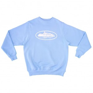 Blue Corteiz Alcatraz Crewneck Sweatshirt | UAE000086