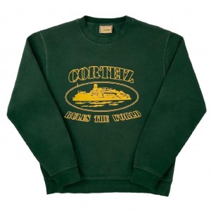 Forest Green Corteiz Alcatraz Sweatshirt | UAE000083