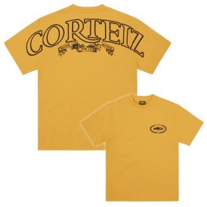 Mustard Corteiz ROYALE HEAVYWEIGHT T-Shirt | UAE000044