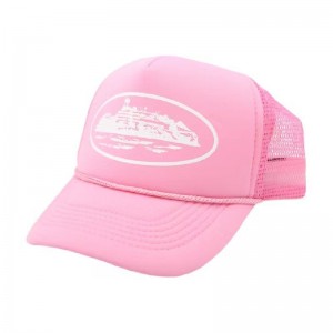 Pink Corteiz Alcatraz Trucker Hat | UAE000267