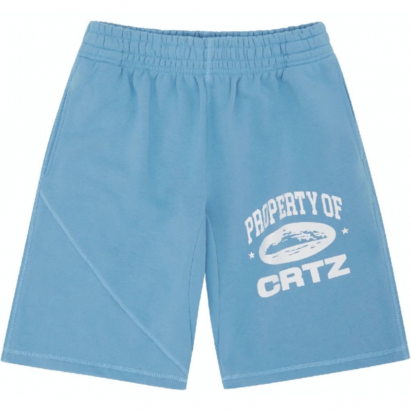 Baby Blue Corteiz P.O.C Shorts | UAE000133