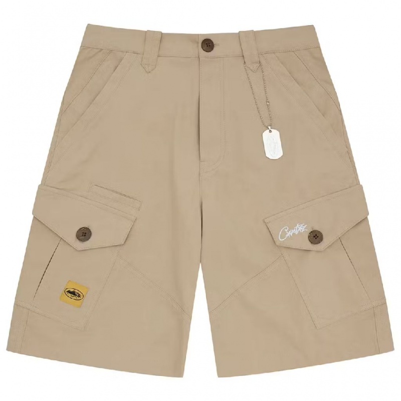 Beige Corteiz Storm Cargo Shorts | UAE000111