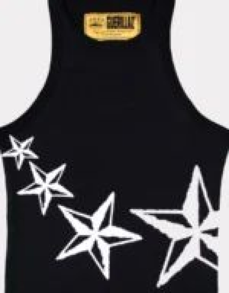 Black Corteiz 4Starz Motion Tank Top | UAE000021