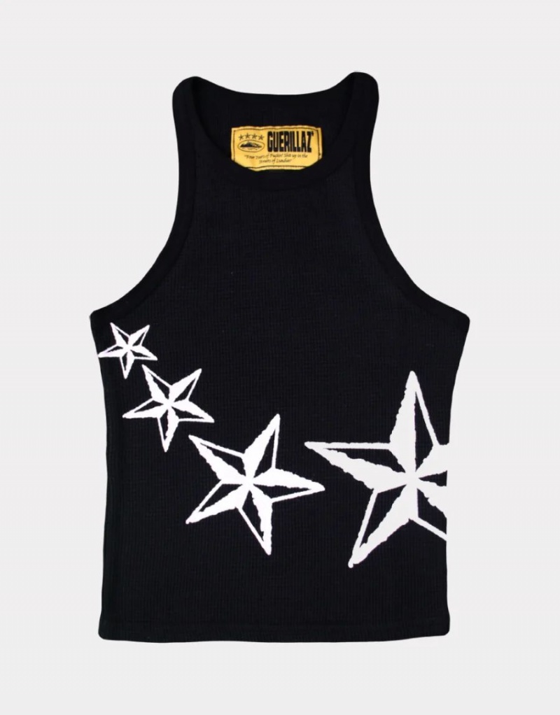 Black Corteiz 4Starz Motion Tank Top | UAE000021