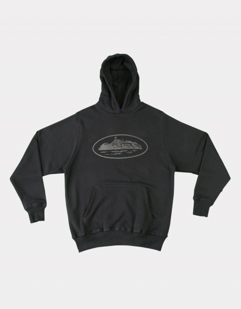 Black Corteiz Alcatraz Hoodie | UAE000206