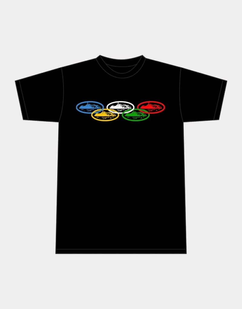 Black Corteiz Alcatraz Olympic T-Shirt | UAE000065