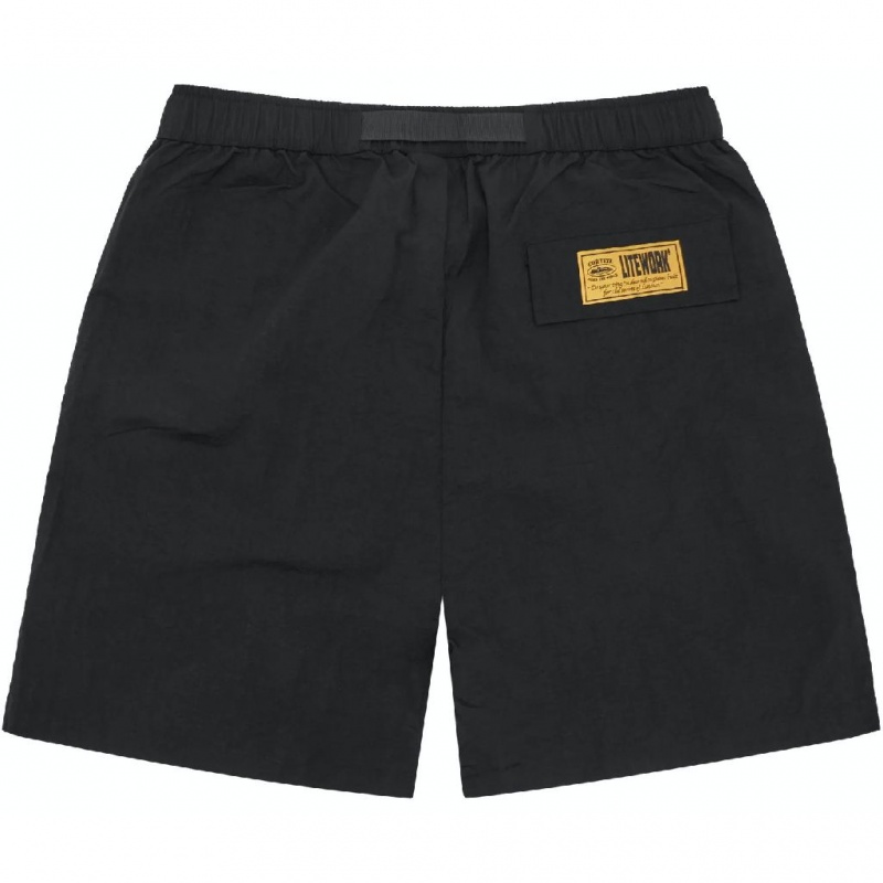 Black Corteiz CRTZ Nylon Shorts | UAE000134