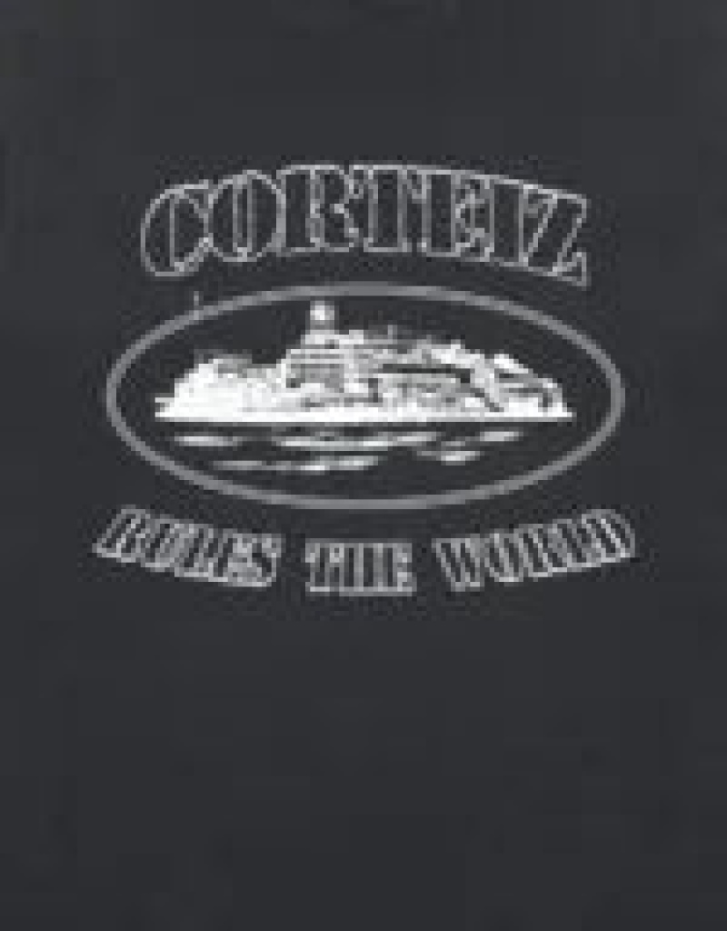 Black Corteiz OG Alcatraz T-Shirt | UAE000029