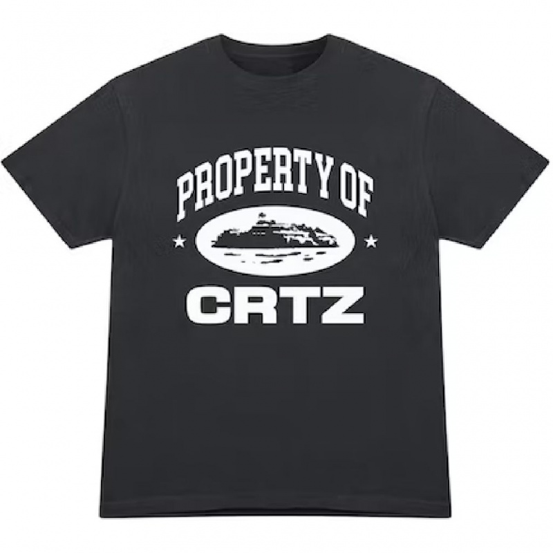 Black Corteiz OG Property Of Crtz T-Shirt | UAE000033