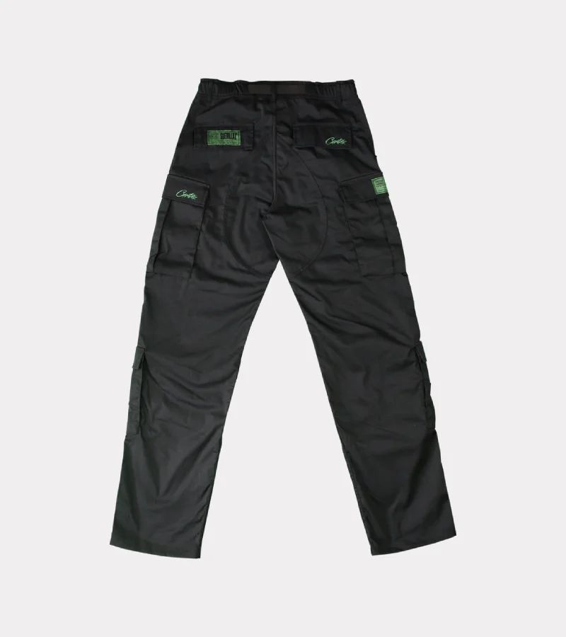 Black / Green Corteiz Mula Guerillaz Cargos | UAE000223