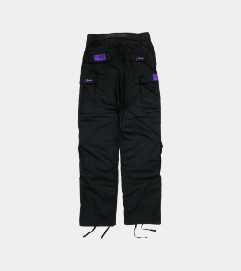 Black / Purple Corteiz Purp Guerillaz Cargos | UAE000221