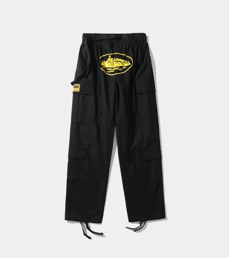 Black / Yellow Corteiz Purp Guerillaz Cargos | UAE000227