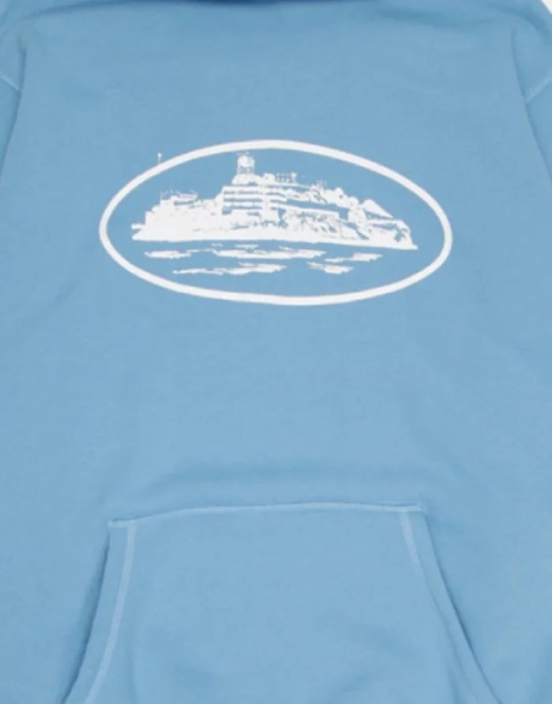 Blue Corteiz Alcatraz Hoodie | UAE000200