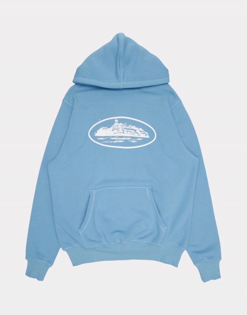 Blue Corteiz Alcatraz Hoodie | UAE000200