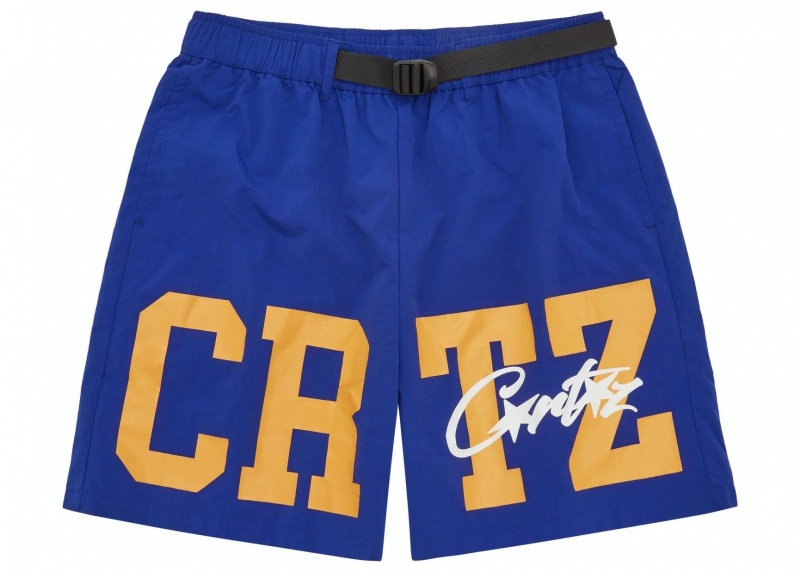 Blue Corteiz CRTZ Nylon Shorts | UAE000108