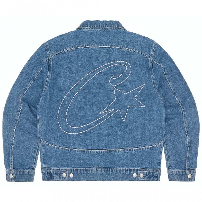 Blue Corteiz C-Star Denim Trucker Jacket | UAE000158