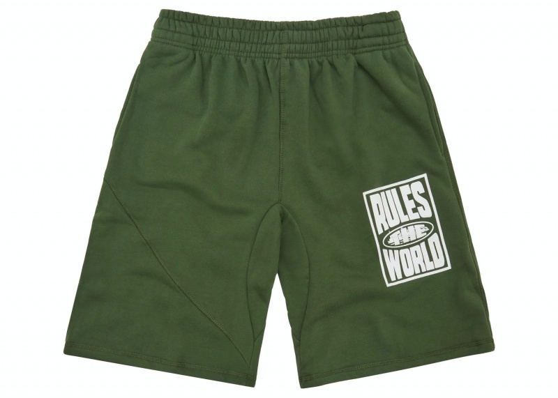 Forest Green Corteiz RTW Shorts | UAE000132