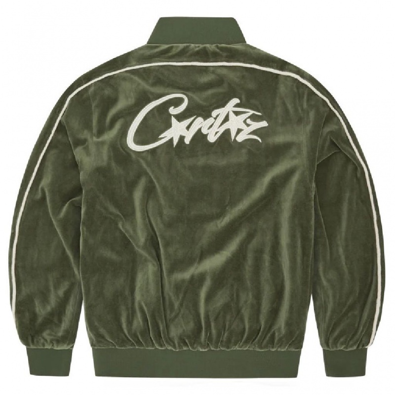 Green Corteiz VVS Velour Jacket | UAE000175