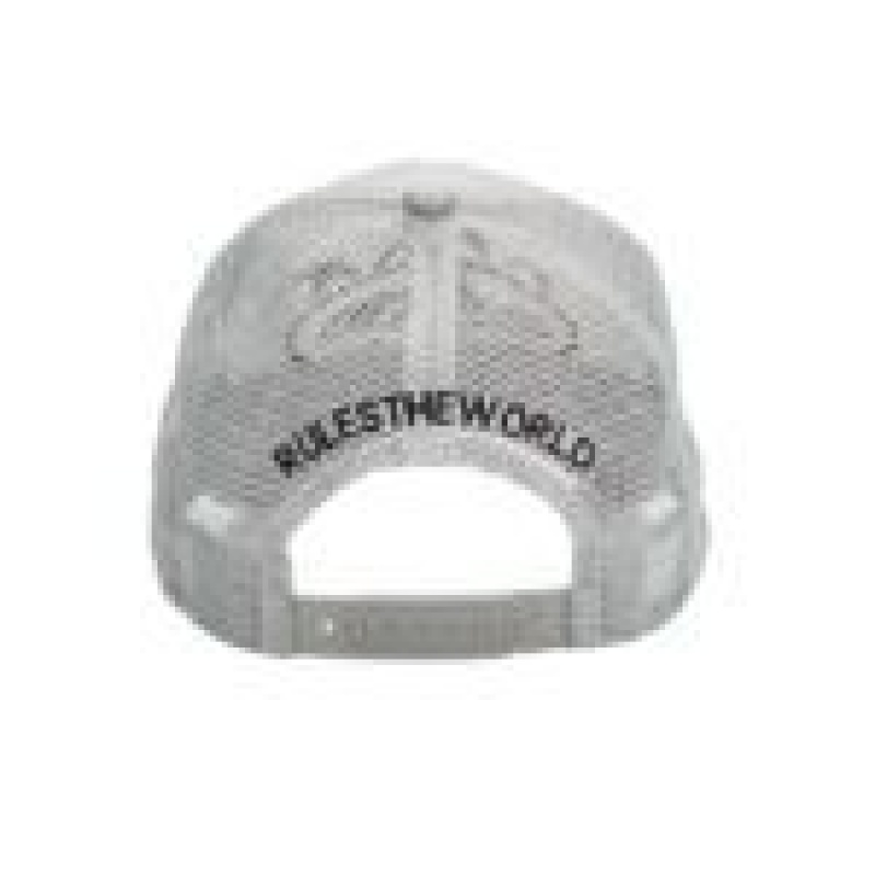 Grey Corteiz 4Starz Alcatraz Trucker Hat | UAE000269