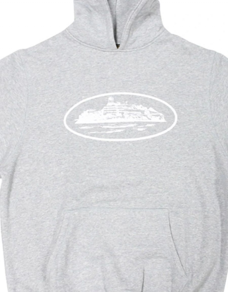 Grey Corteiz Alcatraz Hoodie | UAE000199