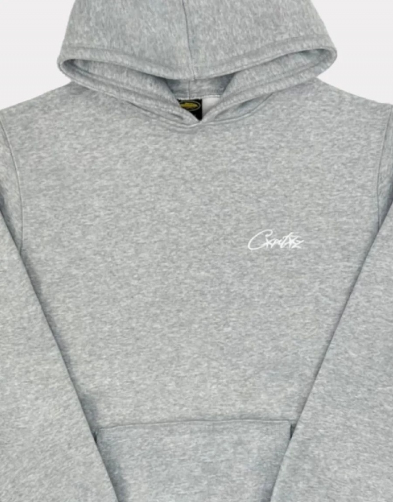 Grey Corteiz HMP Embroidery Hoodie | UAE000197