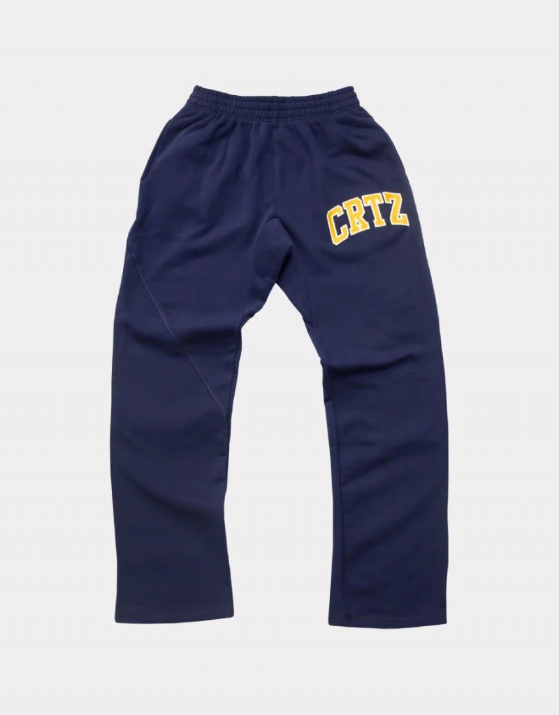 Navy Corteiz Crtz Dropout Joggers | UAE000148