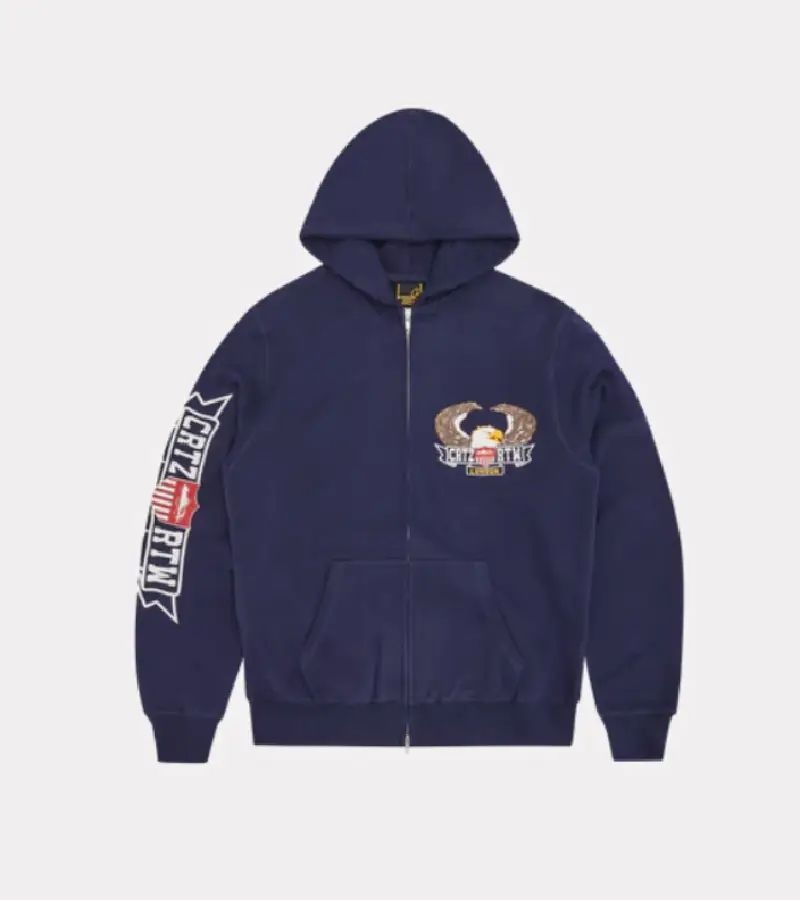 Navy Corteiz Dipset Zip-Up Tracksuit | UAE000009