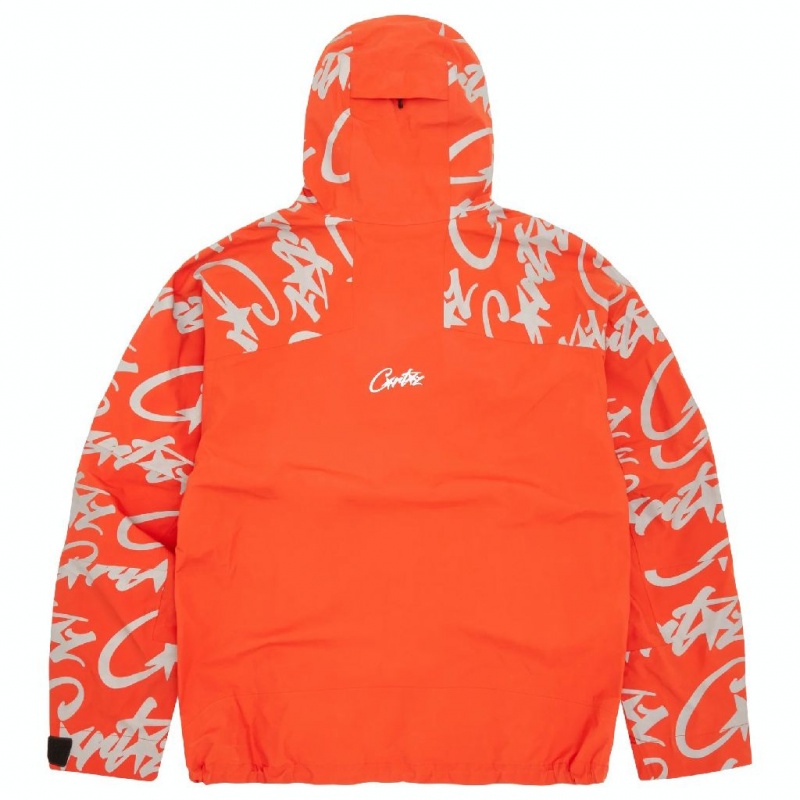 Orange Corteiz Elitework Waterproof Shell Jacket | UAE000156