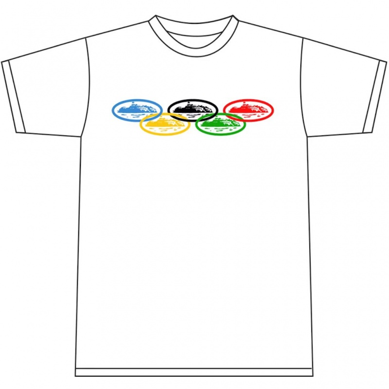 White Corteiz Alcatraz Olympic T-Shirt | UAE000064