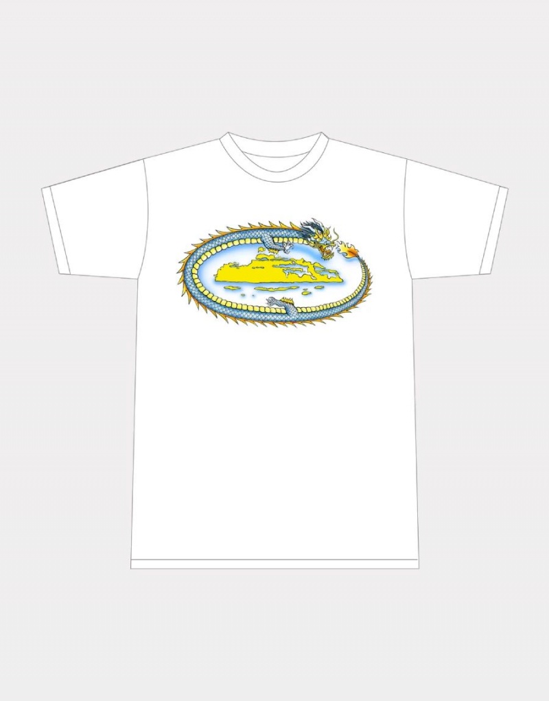 White Corteiz Dragon T-Shirt | UAE000040