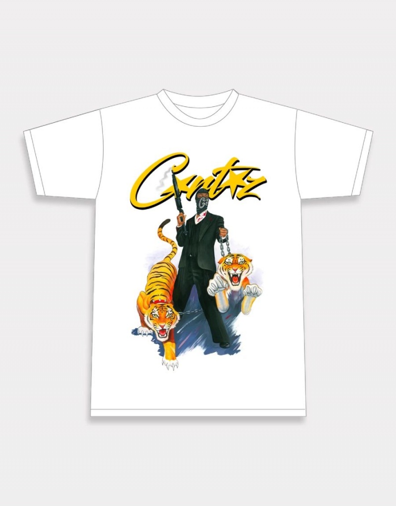 White Corteiz Scareface T-Shirt | UAE000069